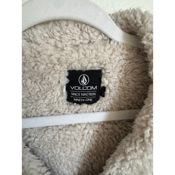 Volcom Women's Ruffian Coat Fleece Sherpa Collar Heavy Chore Jacket Size Small - Picture 4 of 9